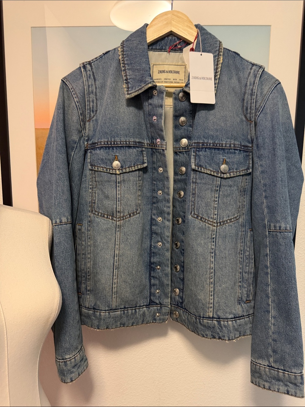 NWT Zadig & Voltaire Killer Eco Denim Jacket NWT Size M – WKCT3404F